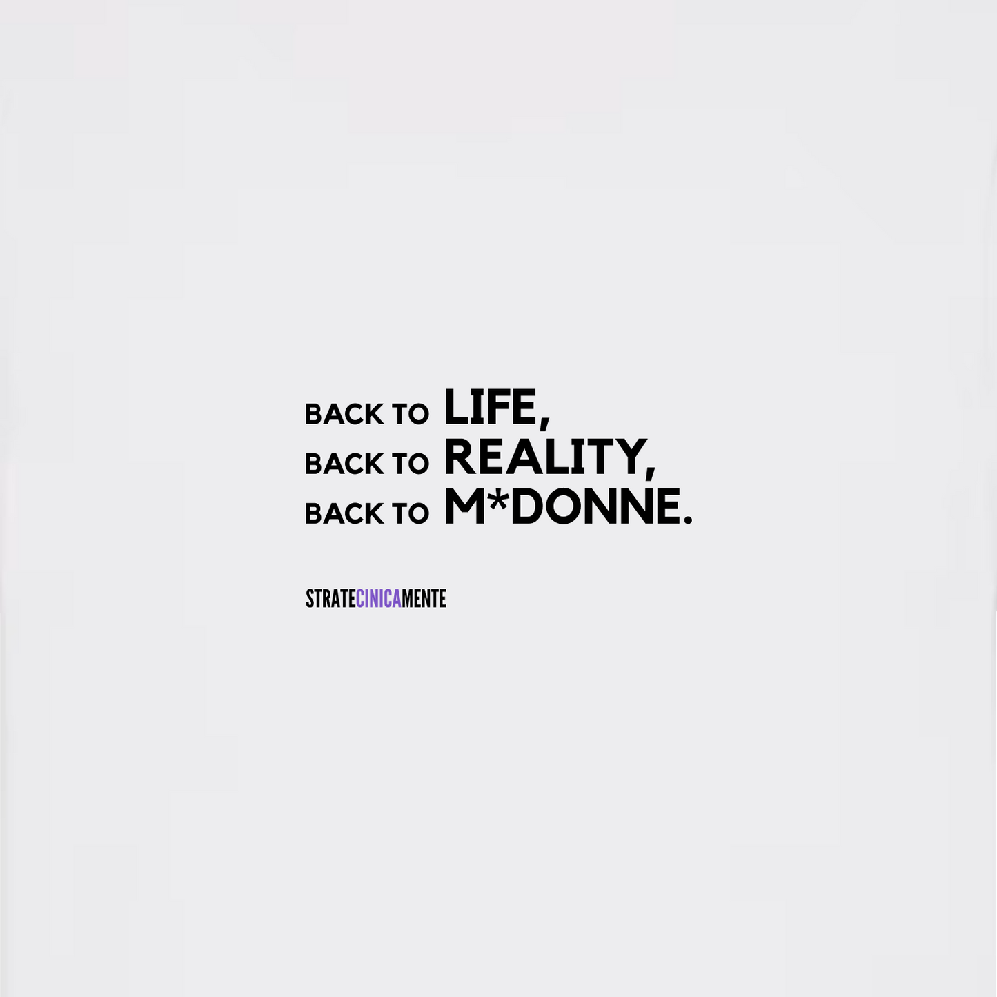 T-shirt BACK TO REALITY