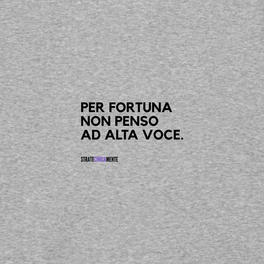 Felpa con cappuccio PENSO E NON PARLO